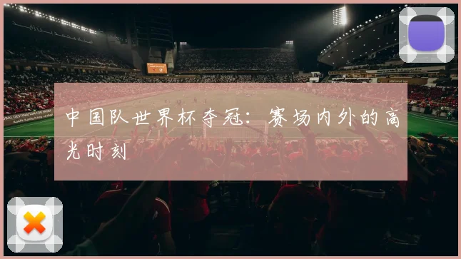 中国队世界杯夺冠:赛场内外的高光时刻